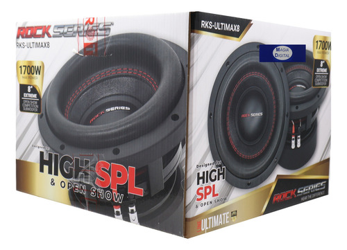 Subwoofer 8pLG Rock Series Rks-ultimax8 1700w Doble Bobina Negro
