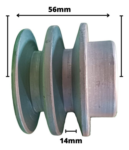 Polea De Aluminio 3 Pulgadas 2 Ranuras En Tipo B 