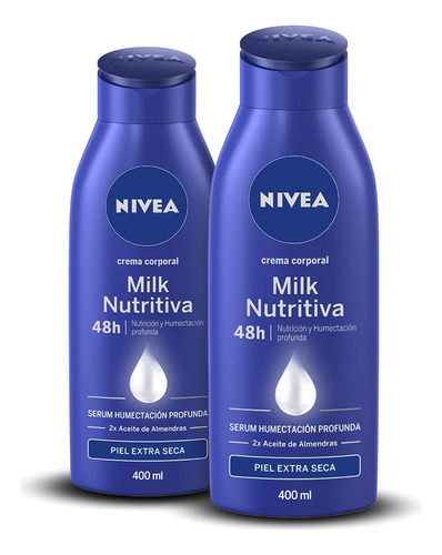  2 Pack - Nivea Body Milk Nutritiva 400ml