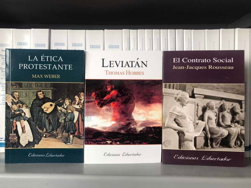 Contra Social + Leviatan + Etica Protestante 3 Libros Nuevos