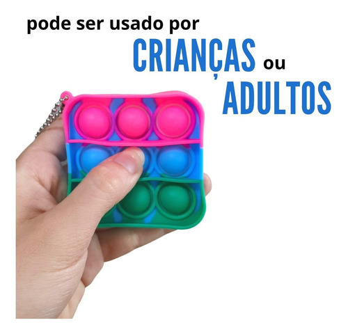 Brinquedo Empurra Bolha Anti Stress Chaveiro Importway