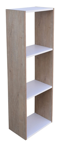 Libreros Minimalistas, Organizador Libano Esquinero Hogare Color Roble-blanco