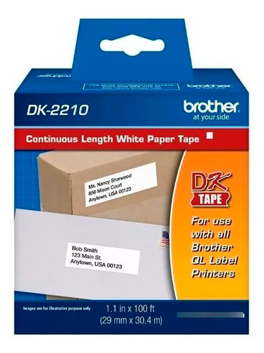 Rollo Continuo Brother Dk-2210 29 Mm X 30.4 Mm