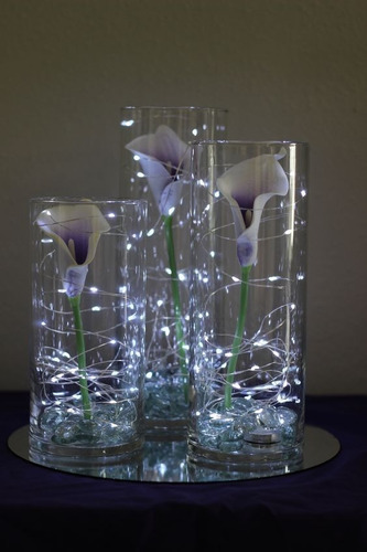 Imagen 6 de 9 de Florero De Vidrio 9x15 Cm Decoracion Plantas