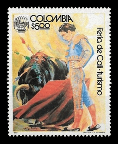 Corrida De Toros - Colombia 1980 - Mint - Yv 741
