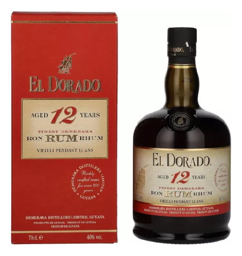 Rum El Dorado 12 Anos 700ml 40% - Ron Guyana