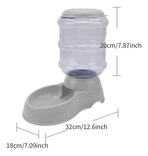 Bebedero Agua Grande Automático 3.8 Litros Perros Gatos