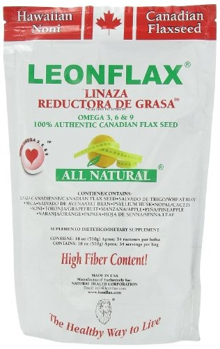 Leonflax Canadian Flaxseed Plus Fat Reducer 18 Oz Weight Los