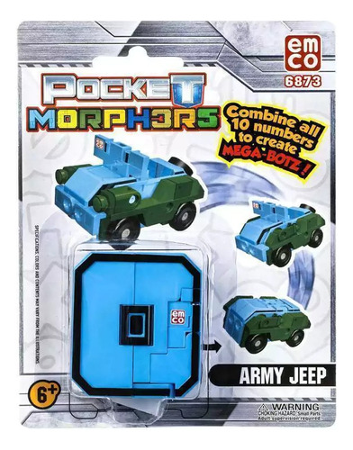 Pocket Morphers Números Transformables 0-ejercito Jeep