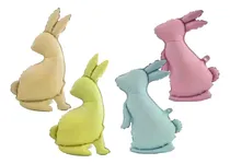Comprar 4 Globos Conejo Conejito Color Pastel Deco Pascua