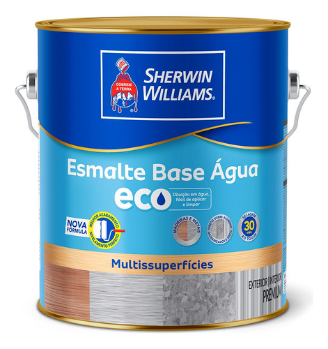 Esmalte Eco Base De Água Sherwin Williams 3,6l Preto Acetina