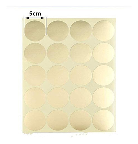 X 200 Pegatinas Con Hojas Doradas, 5 Cm, Lunares
