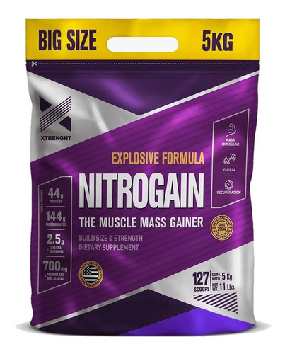 Nitrogain 5 Kg Xtrenght Ganador Peso Masa C/ Oxido Nitrico