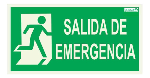 Imagen 1 de 3 de Cartel Reglamentario - Salida De Emergencia Ilustrativa