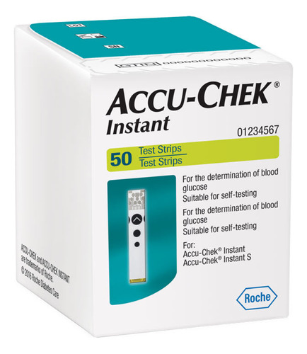 50 Cintas Reactivas Accu Chek Instant //tiras