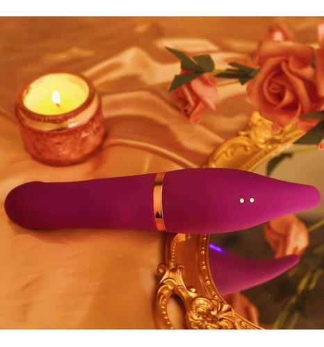 Vibrador de doble extremo para estimular el clítoris y el punto G - USB