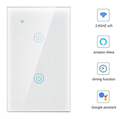Interruptor Luz Inteligente Zigbee Alexa Google Home 2 Vías 