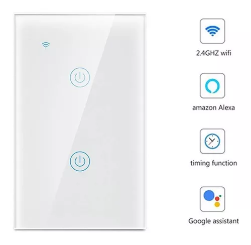 Interruptor Luz Inteligente Zigbee Alexa Google Home 2 Vías