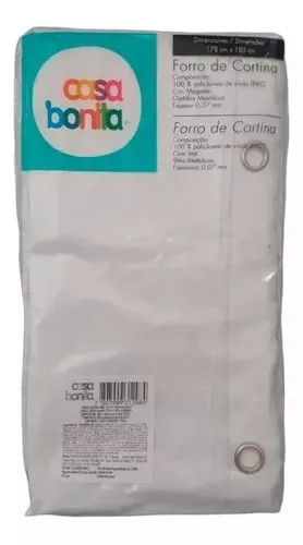 Forro Cortina Para Baño 178x180 Cm ( Blanco & Transparente )