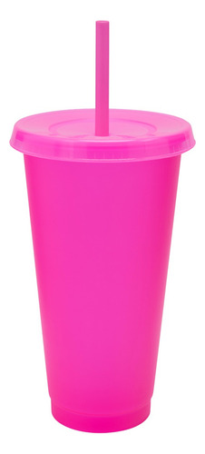 Vaso Fiesta Con Popote Y Tapa