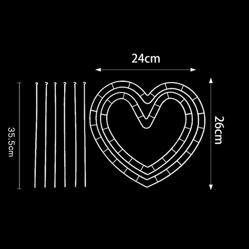 Marco Para Hacer Coronas Florales, 6x Corazón Pequeño