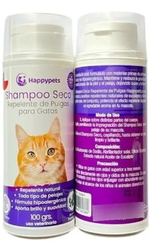 Champú Lavado En Seco Para Gatos Pelo Baño Fragancia Eucalipto