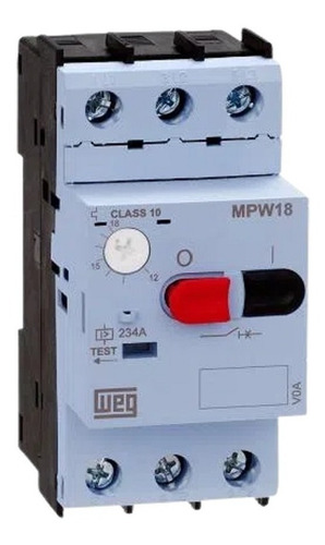 Disjuntor Motor Weg Mpw18-3-c063 Regulagem De 0.4 Até 0.63a