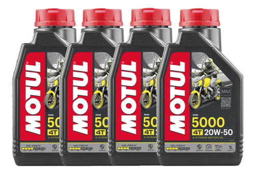 Aceite Moto 4t 5000 20w50 Sintetico Motul 4l