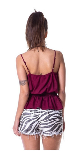 Imagem 4 de 4 de Blusinha Feminina De Alça Alcinha Lisa