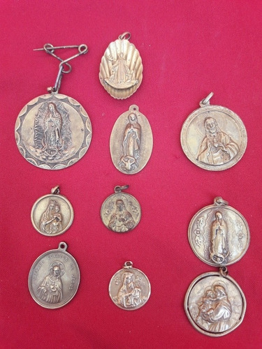 Medallas De Bronce Religiosas  Antiguas 