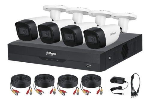 Dahua Kit Dvr 4ch Wizense 4 Camaras 5mp Audio Metal H.265+