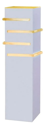 Poste Balizador Moderno De Chão Branco 30cm Ideal