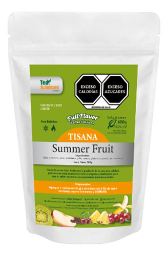 Tisana Frutal Sabor Summer Fruit, Tea Solutions 200gr