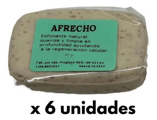 Jabon De Afrecho Natural 6 Unidades