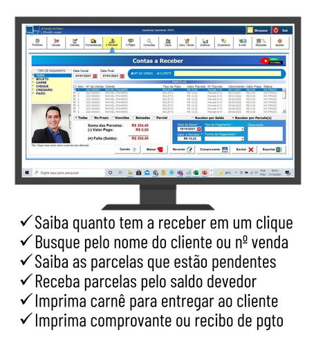 Pdv, Controle De Estoque, Vendas, Carnê, Caixa, Importa Xml