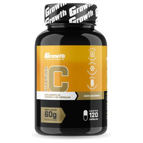 Vitamina C 120 Cápsulas - Growth Supplements