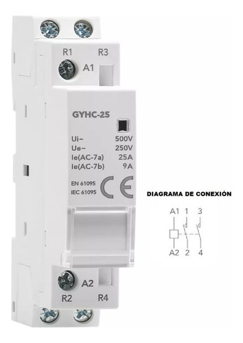Contactor Modular 220v 25a 2no