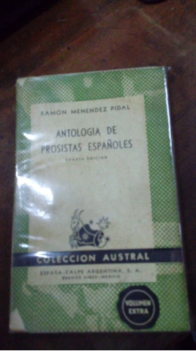 Libro Antologia De Prosistas Españoles