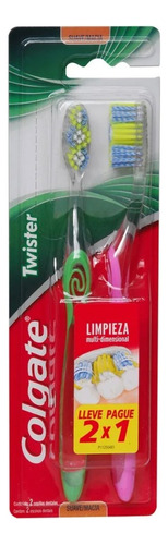 Colgate Cepillo Dental Colgate Twister Fresh Suave 2 Unid