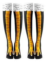 Comprar 2 Pares De Medias Patas Pollo Calcetas Largas Adulto Unisex