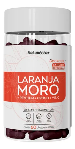 Laranja Moro 500mg 60 Cápsulas - Extrato Morosil Original