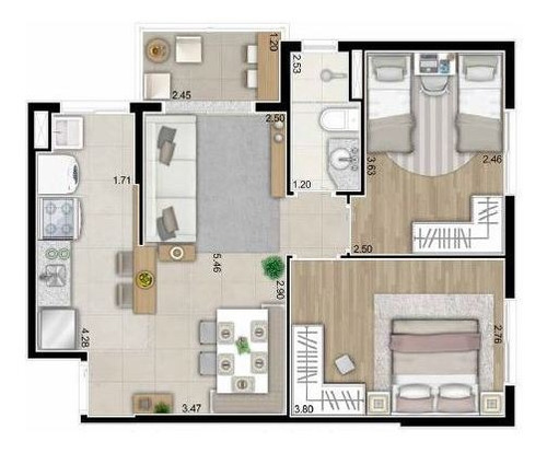 Imagem 8 de 12 de Apartamento Residencial Para Venda, Vila São Luiz (valparaízo), Barueri - Ap11167. - Ap11167