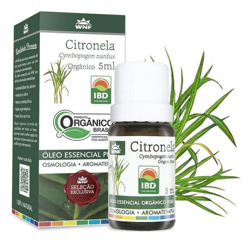 Óleo Essencial Citronela 5ml Wnf