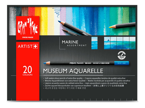 Lápices Acuarela Museum Aquarelle Caran D Ache Set 20 Marine