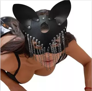 Máscara Orejas Gato Antifaz Cosplay Sexy Gatubela