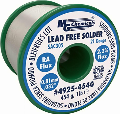 Mg Chemicals Sac305, 96.3% Tin, 0.7% Copper, 3% Silver, Lead