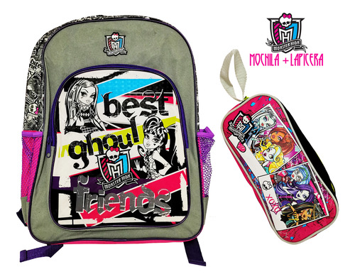 Monster High Kit 1 Mochila Y 1 Lapicera Atm Escolar