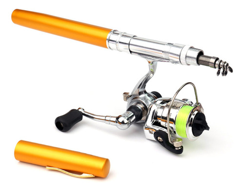 Xd Caña Pescar Telescópica Combo Carrete Mini Pluma Kit