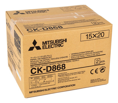 Kit Papel Térmico Mitsubishi Ckd868 Para Mitsubishi D80dw Color Blanco