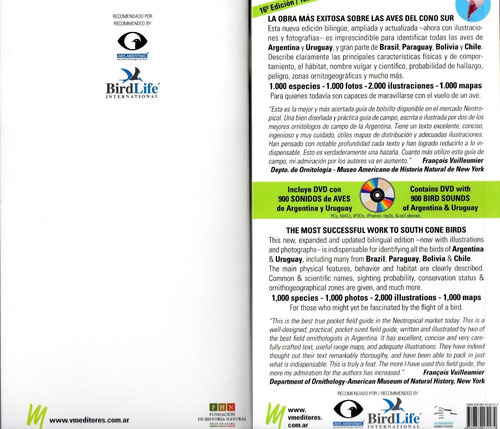 Aves De Argentina Y Uruguay Guía De Identificación Con Dvd